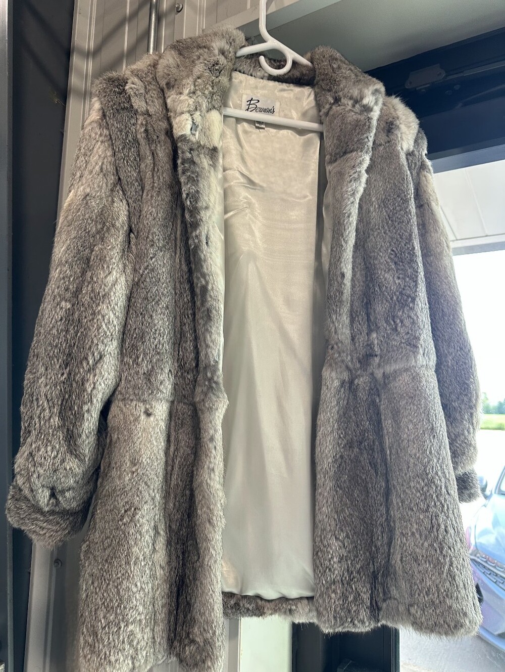 Berman's France Natural Rabbit Women's Fur Coat Size Medium Halloween Cosplay